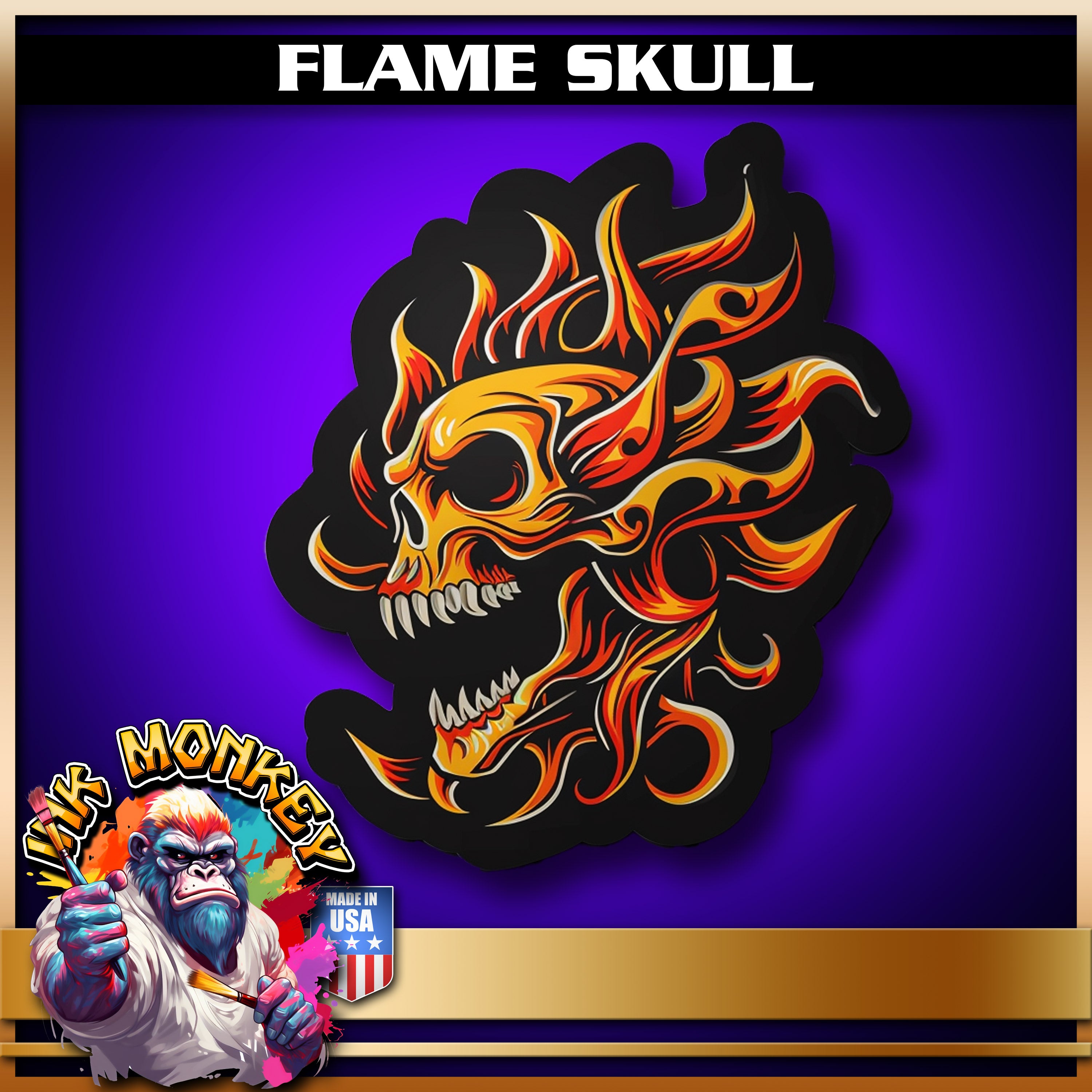 Flame Skull - Decal